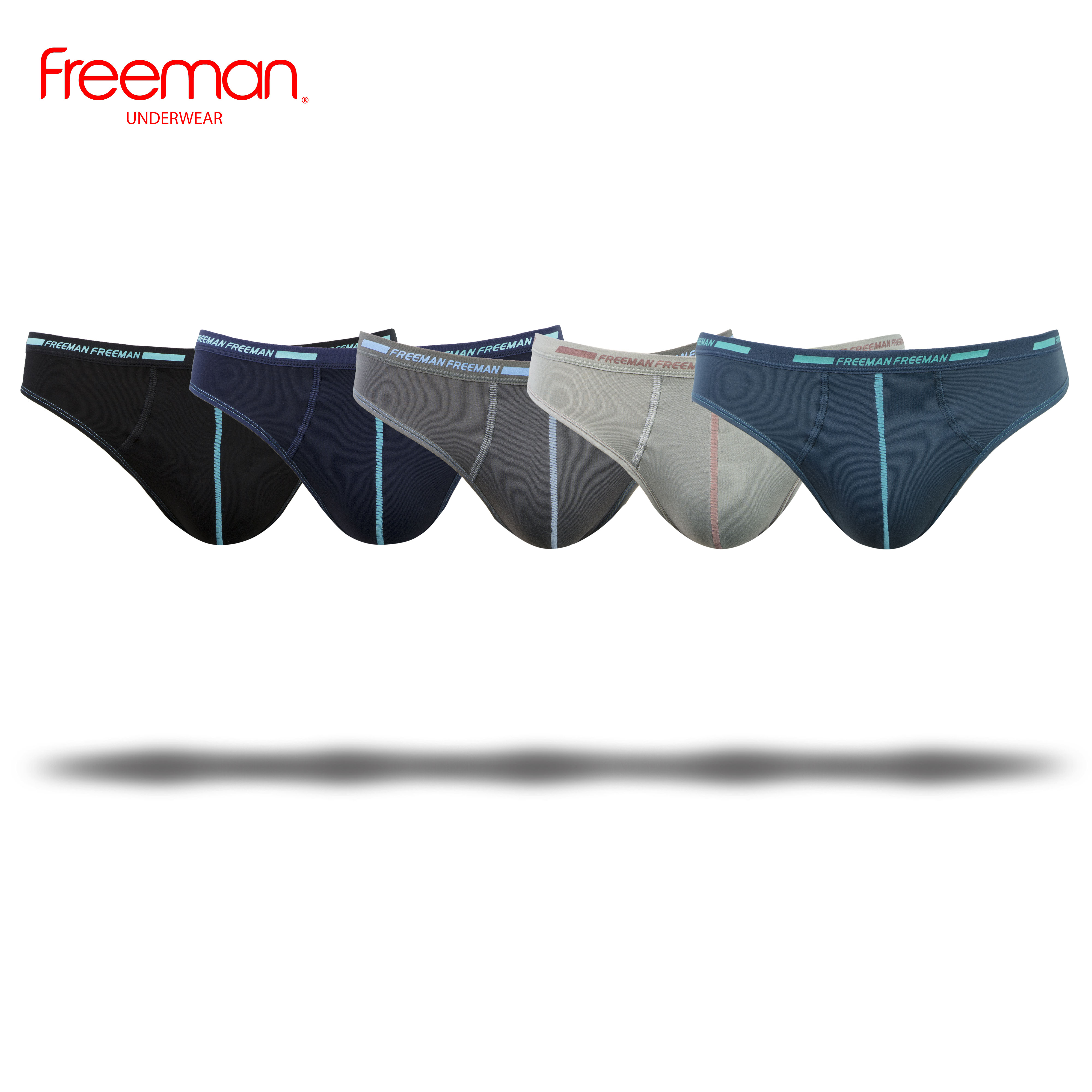 Bộ 5 quần lót nam Freeman BO758 chất liệu cotton TC thoáng mát, thiết kế tinh tế, giá thành phù hợp
