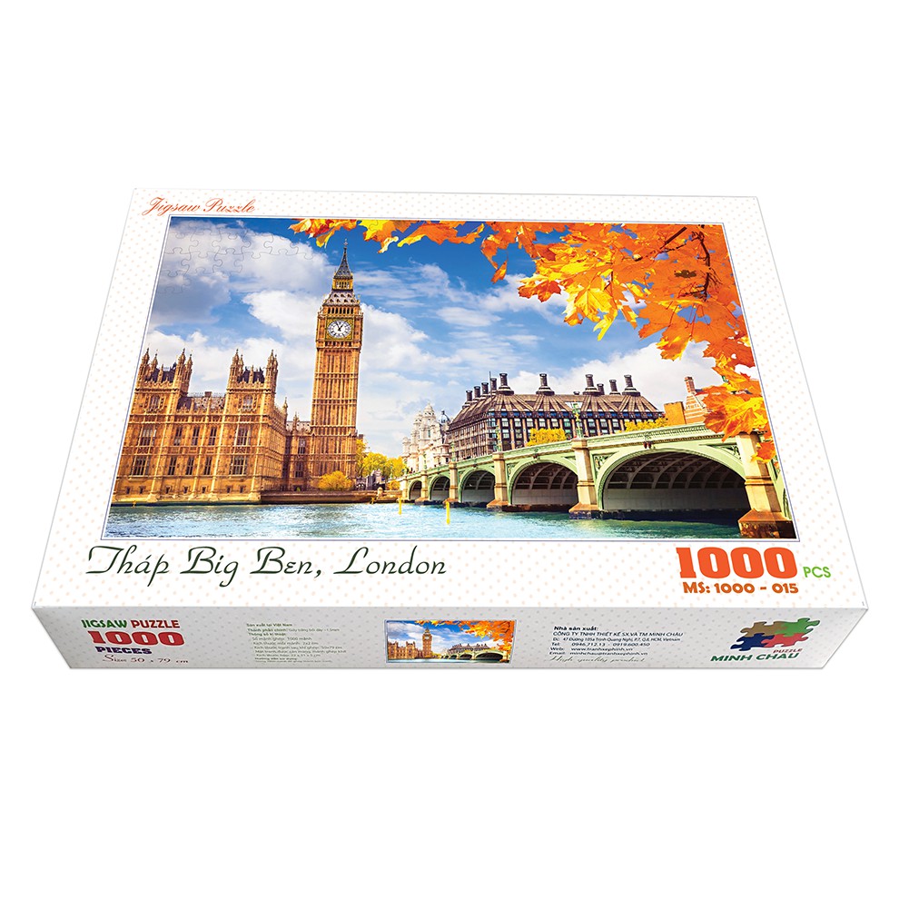 Bộ ghép hình hộp 1000 mảnh-Tháp Big Ben, London