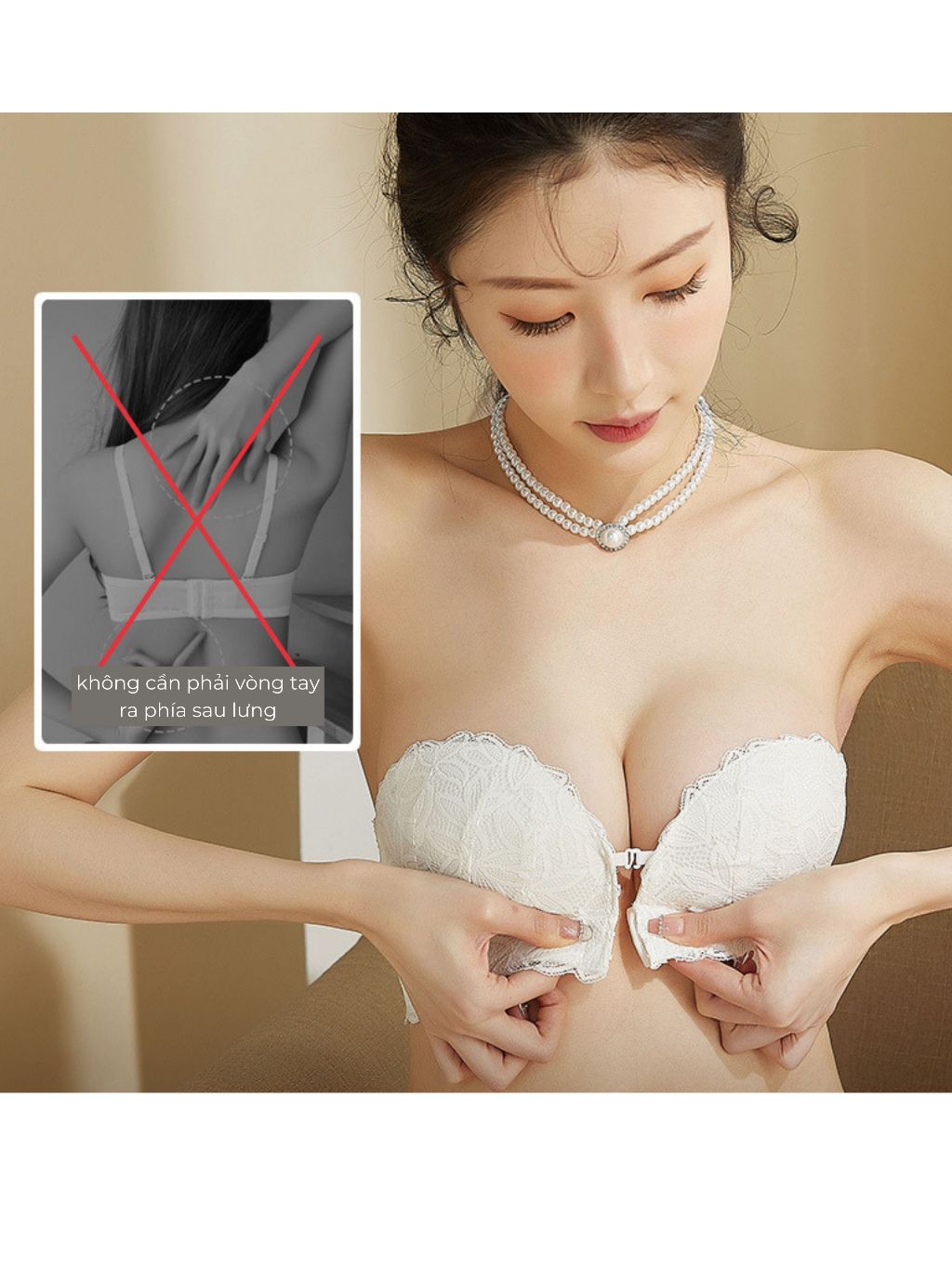 Áo lót cúp ngực , chống tụt, Siêu nâng đẩy ngực có kèm dây mặc 2 kiểu cho nữ 730
