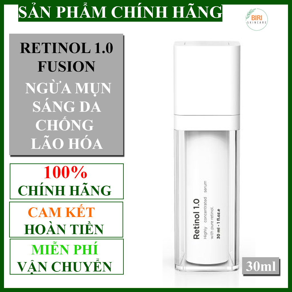 Retinol 1.0 fusion tinh chất chống lão hóa da ngăn ngừa mụn 30ml