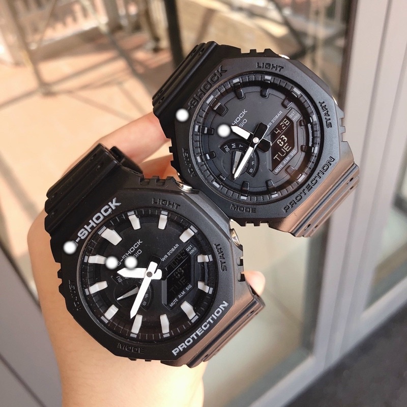 Đồng hồ điện tử nam nữ shock all black thể thao năng động