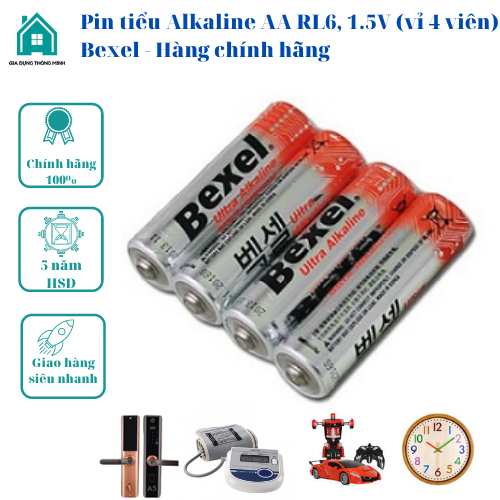 Pin tiểu bexel alkaline aa lr6 1.5v