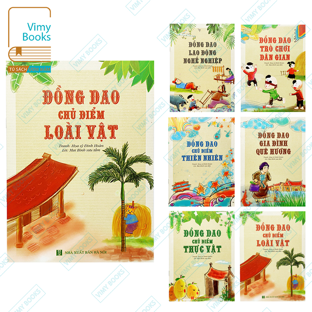 Sách - đồng dao theo chủ điểm bộ 6 quyển