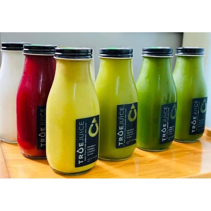 COMBO 10 CHAI THỦY TINH TRƠN 300ML NẮP NHÔM REN XOÁY ĐỰNG SỮA, SINH TỐ, NƯỚC ÉP, MẬT ONG