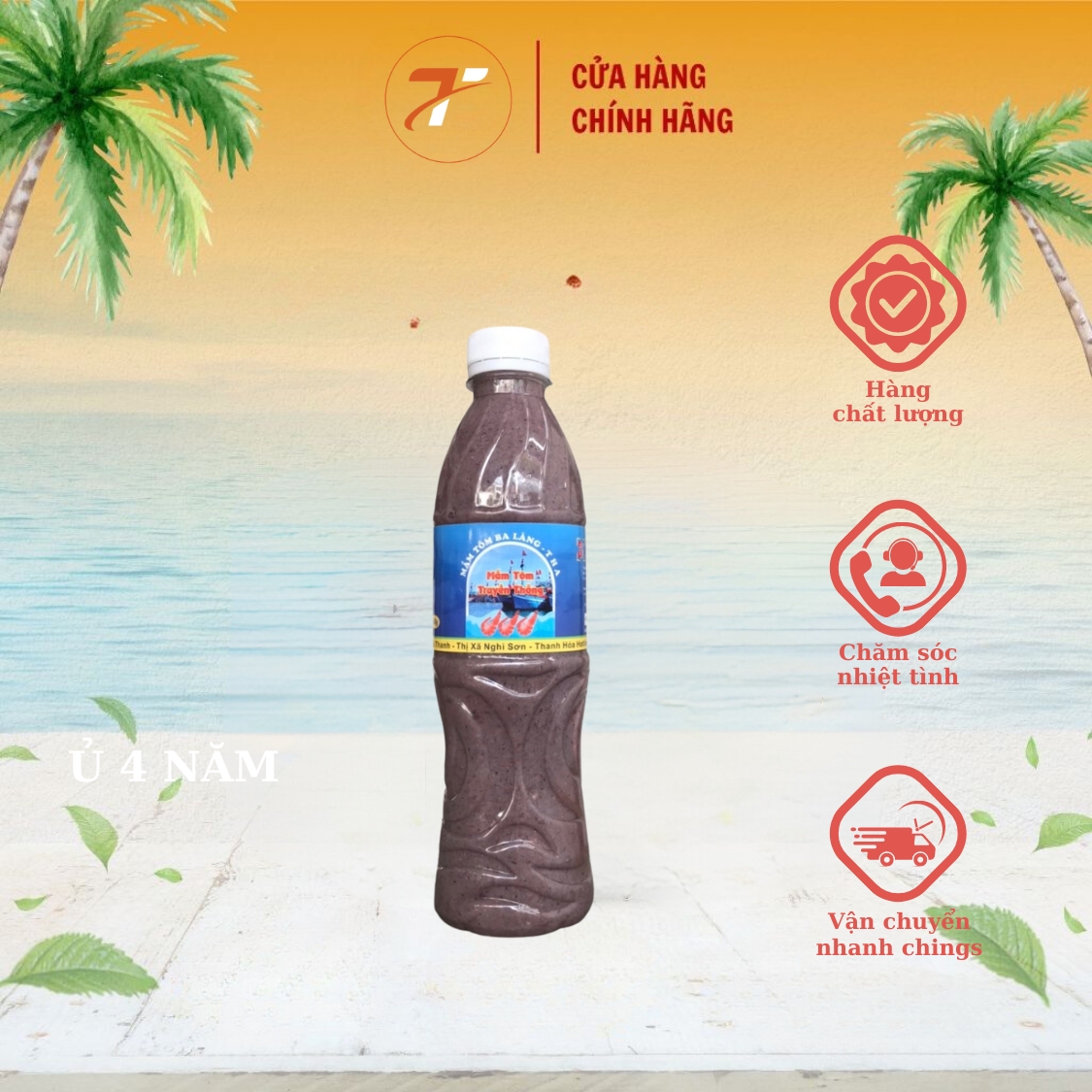 Mắm tôm ba làng tha chai 500g đặc sản thanh hoá