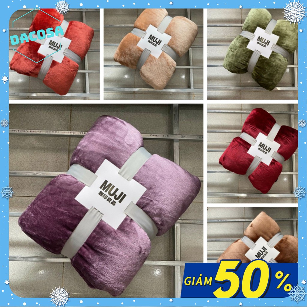 Chăn lông thỏ 2mx2m3 💞muji blanket💞 nhung tuyết mền nhật bản siêu mềm mịn