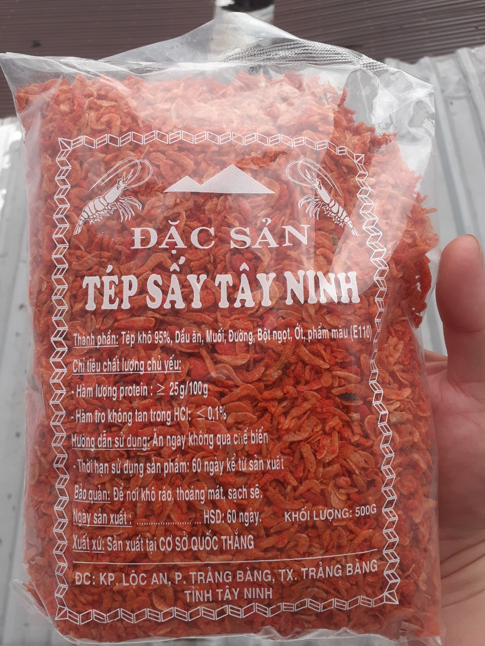Ruốc sấy khô tây ninh tẩm gia vị dùng làm nguyên liệu bánh tráng trộn giòn thơm