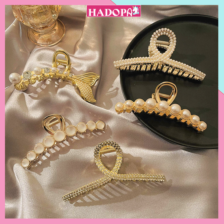 Kẹp Tóc Nữ Càng Cua Phong Cách Hàn Quốc Đính Đá Cực Dễ Thương