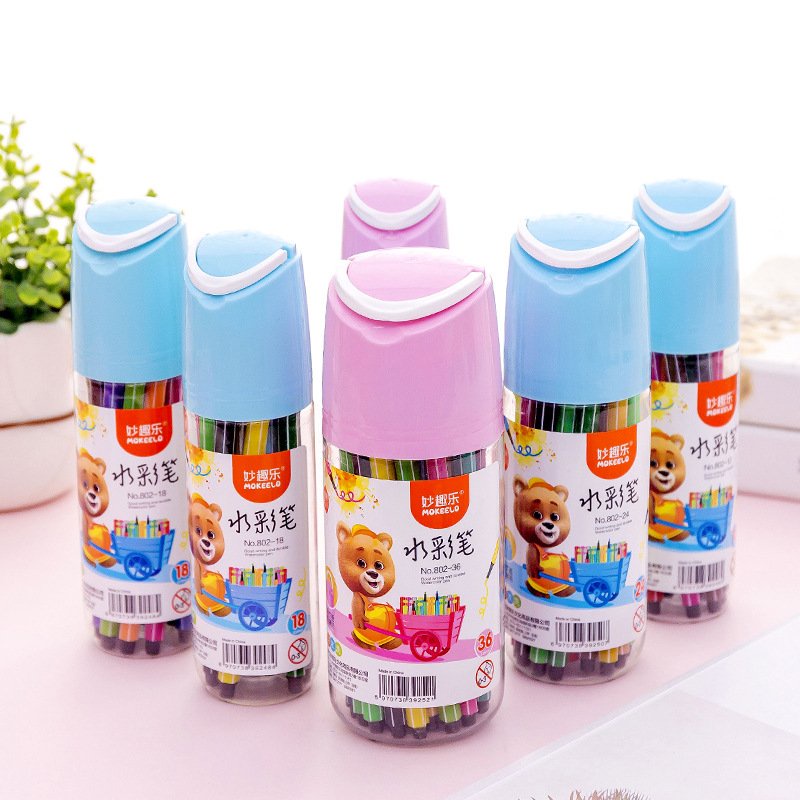 Hộp bút lông màu 12/18/24màu,bút tô màu đẹp