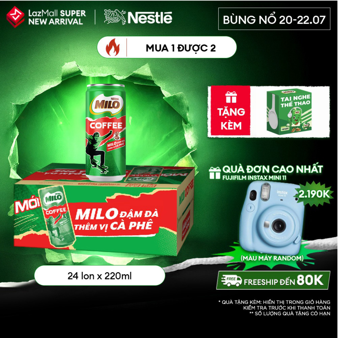 Sữa Lúa Mạch Nestle Milo Pro Cà Phê Lon 4(6x220ml)