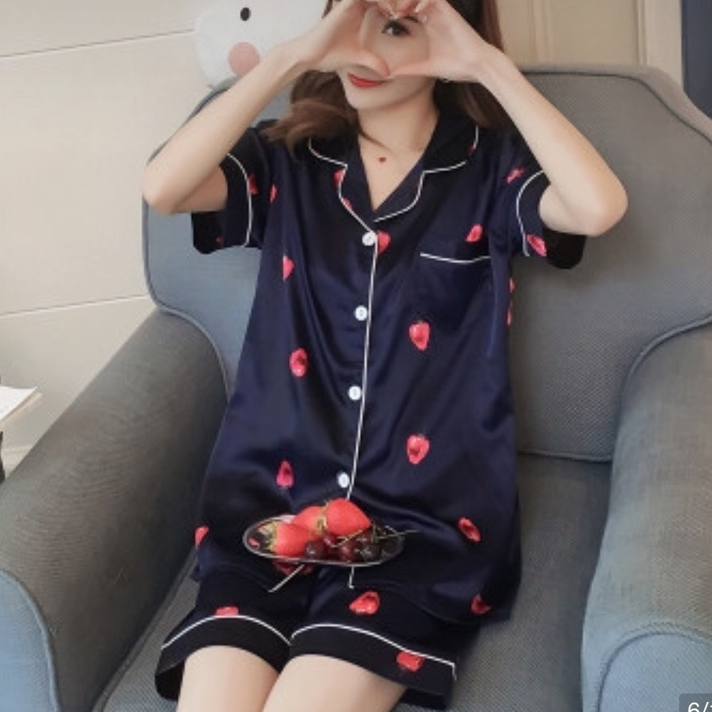 Bộ Đồ Pijama Ngắn Kate Đẹp , Đồ Ngủ Mẫu Hoạt Hình A1