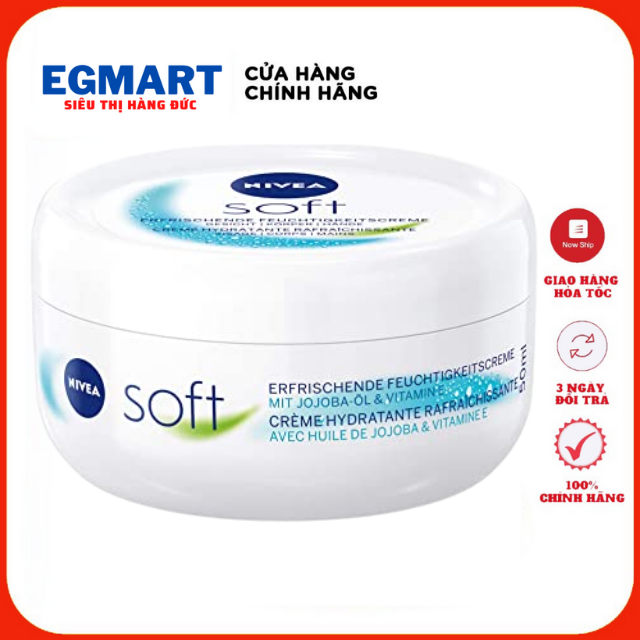 Kem Dưỡng Ẩm Nivea Soft 200ml, 375ml  ( Hàng Đức )