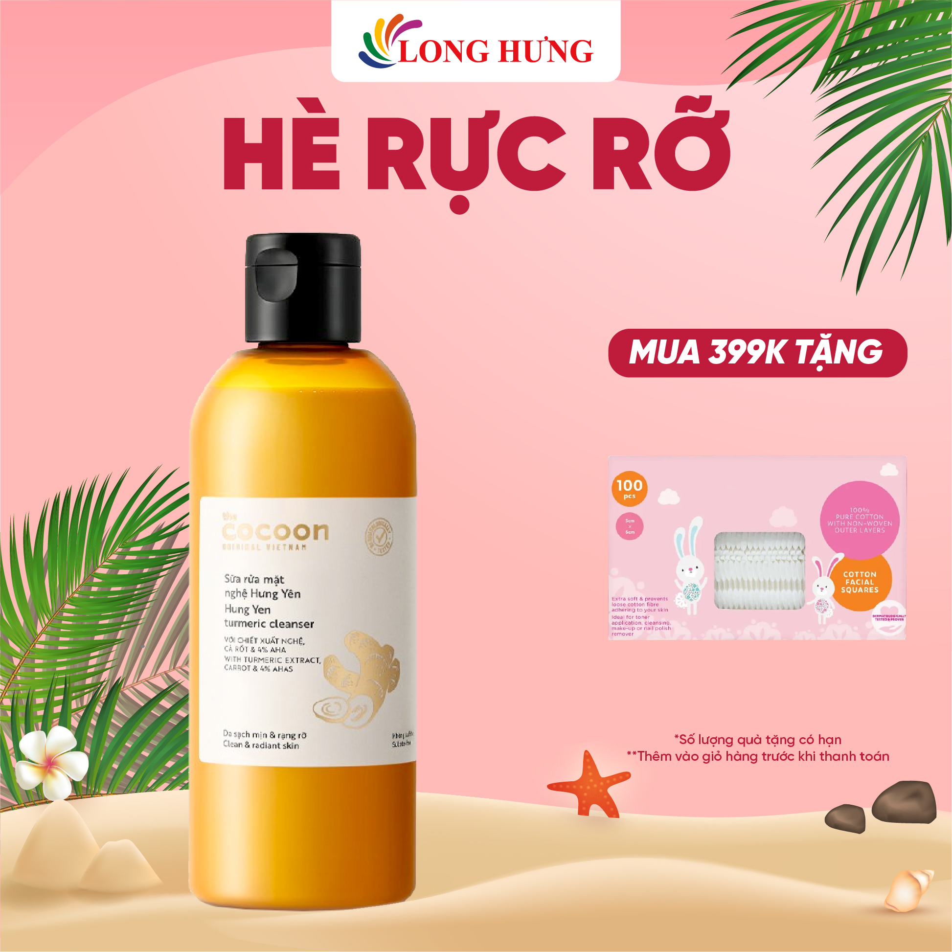 Sữa rửa mặt nghệ Hưng Yên Cocoon giúp da sạch mịn và rạng rỡ