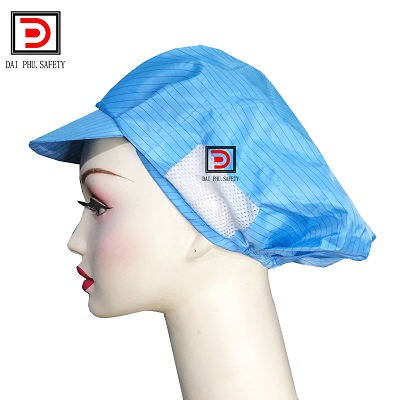 MŨ PHÒNG SẠCH CHỐNG TĨNH ĐIỆN CÔNG NHÂN (HÌNH THẬT)