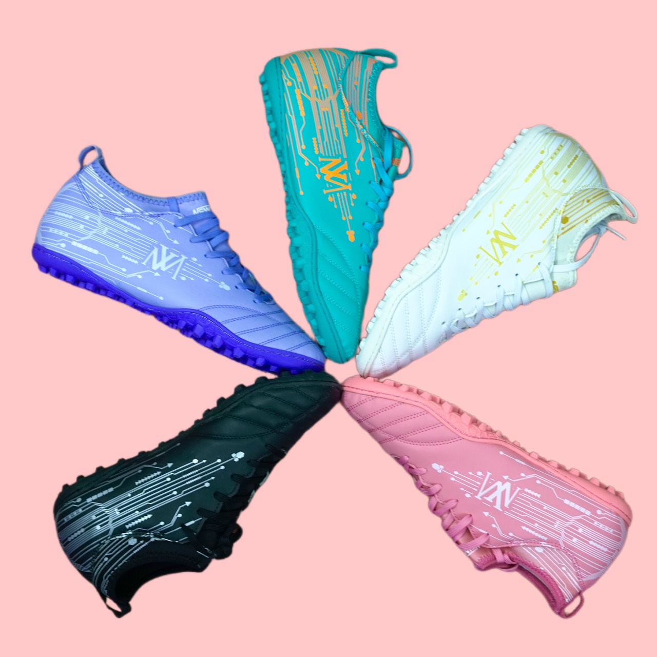 Giày đá bóng Newmos Warrior cổ chun, giày đá banh nam thể thao cỏ nhân tạo đế mềm - 2EVSHOP