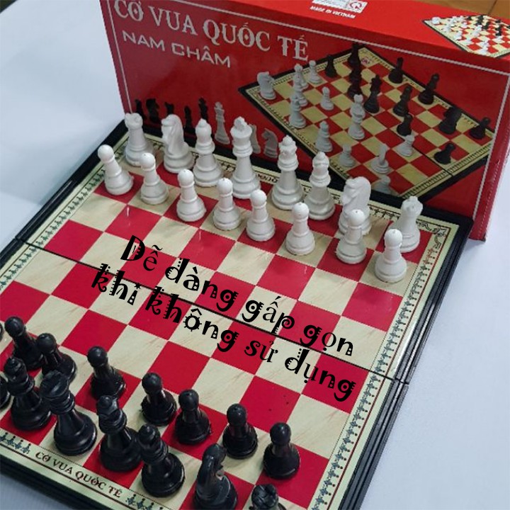 Bộ cờ vua quốc tế nam châm size to kt:28x28