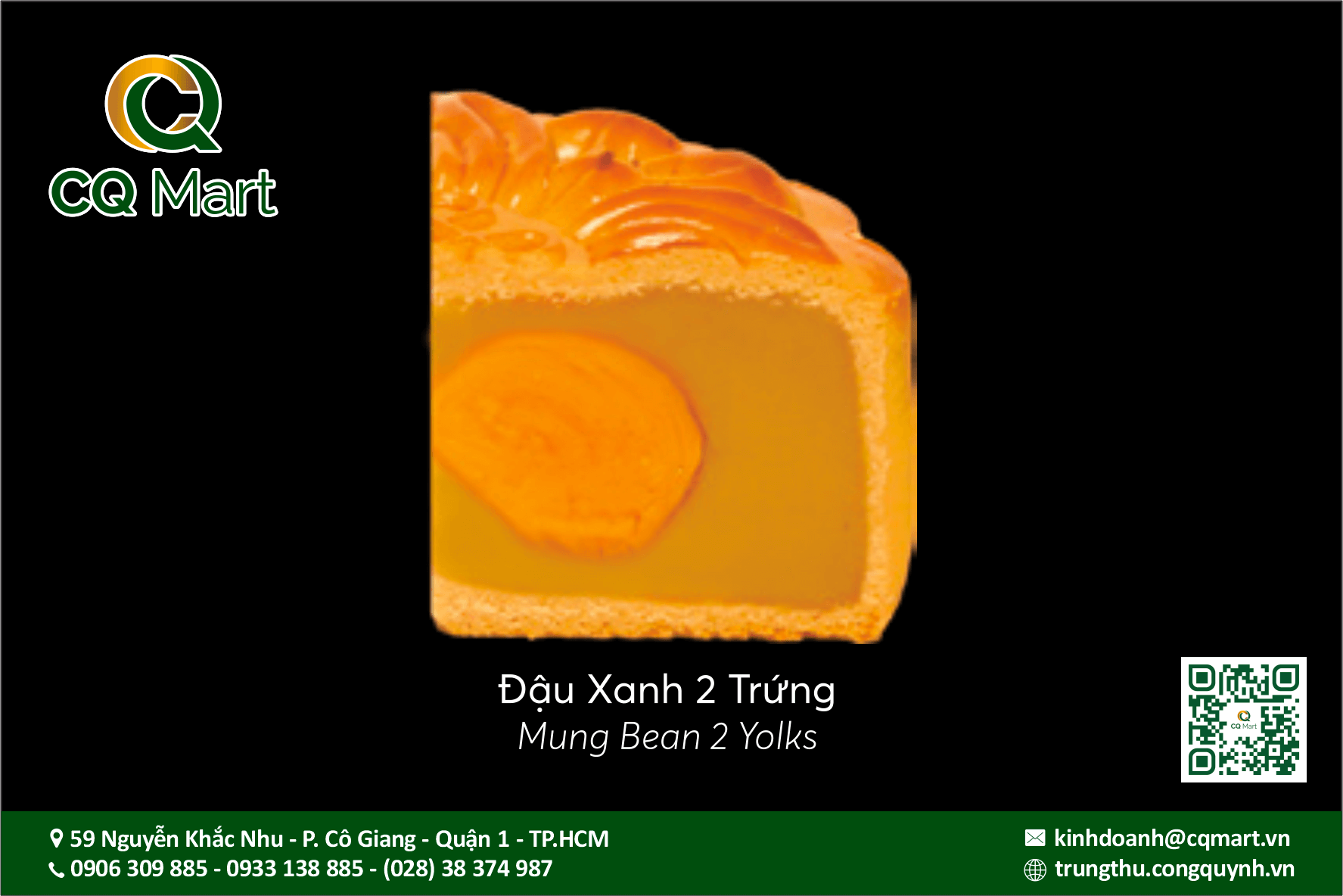 52b_ bánh trung thu brodard đậu xanh 2 trứng 200g
