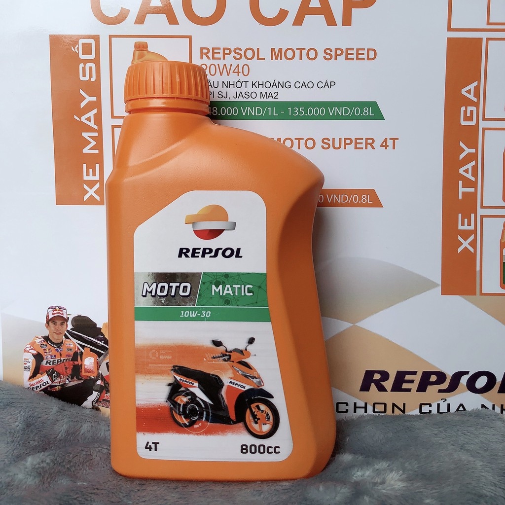 Nhớt Repsol Moto Matic 10w30 0.8L HOT SALE