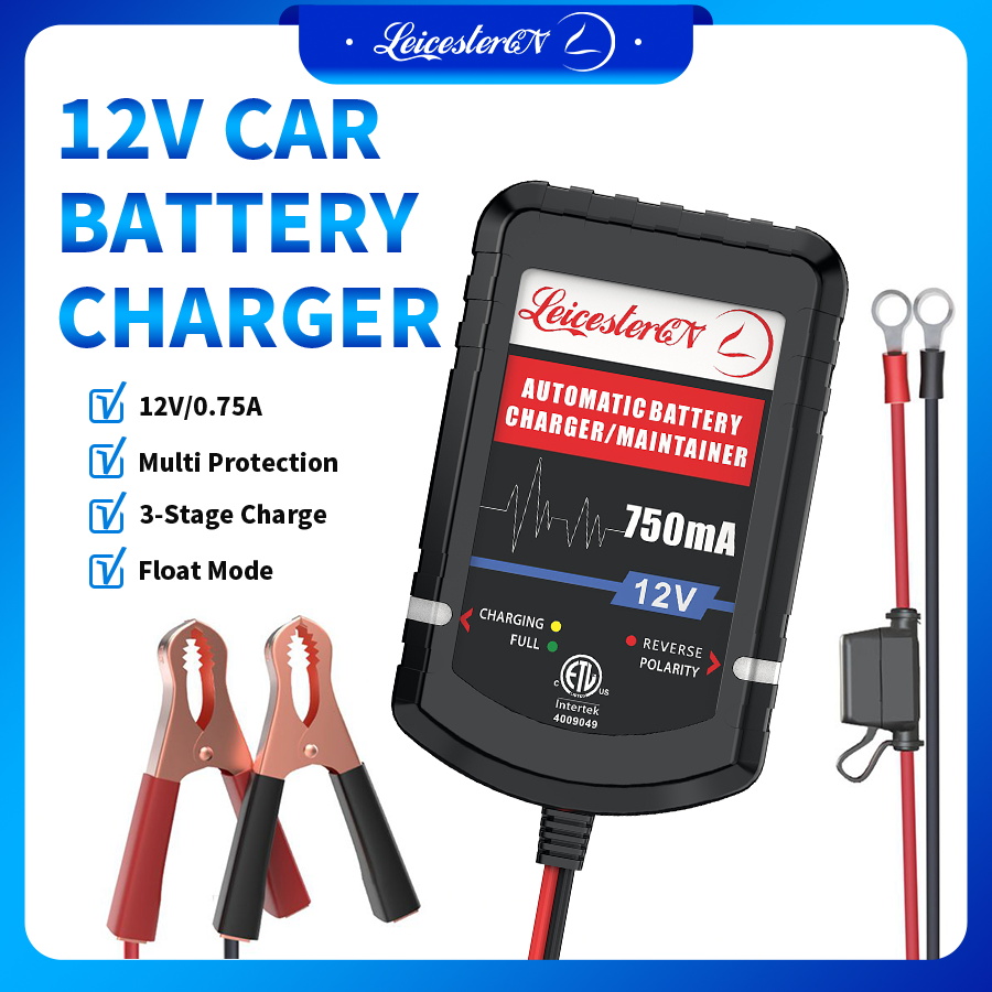 Bộ Sạc Pin Nhỏ Giọt Tự Động LST Máy Bảo Trì Bộ Sạc Phao Thông Minh 12V 750mA Cho Máy Cắt Cỏ Xe Máy Pin Axit Chì Tế Bào GEL AGM Ướt Cho Thuyền Máy Kéo SlA ATV