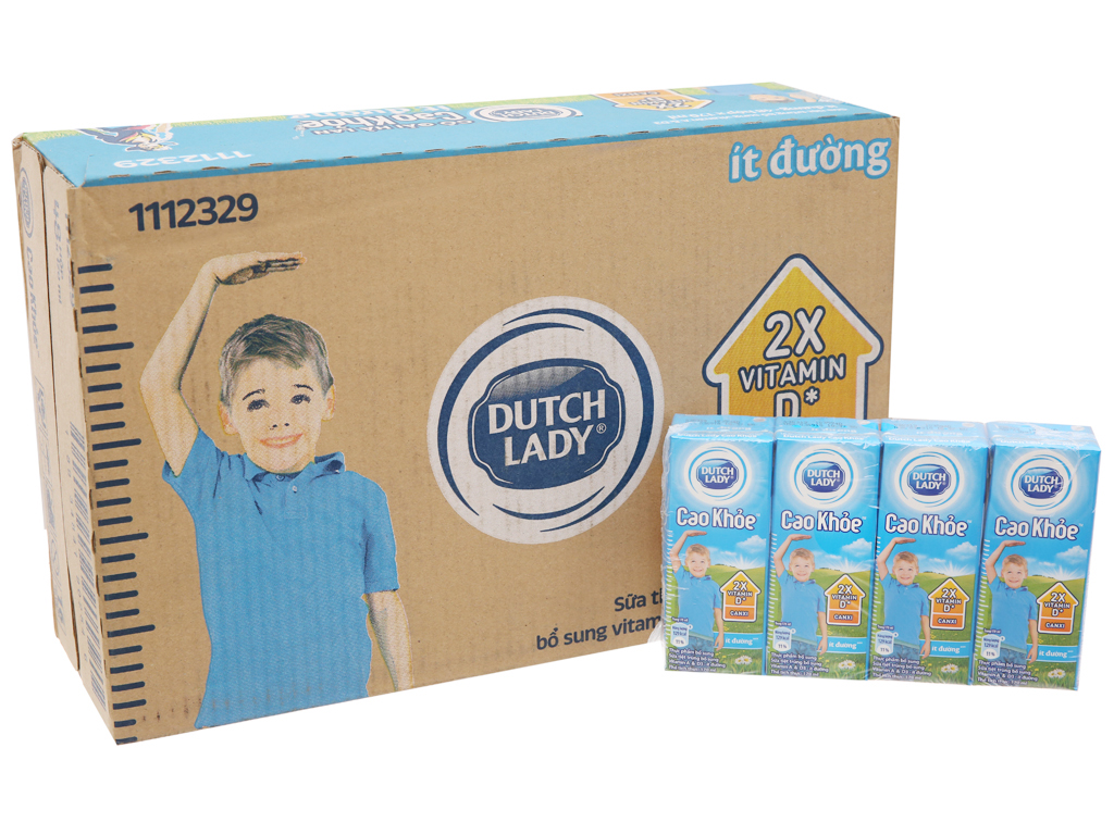 Thùng Sữa Tiệt Trùng Cô Gái Hà Lan Cao Khỏe (170ml/hộp, 48 hộp)