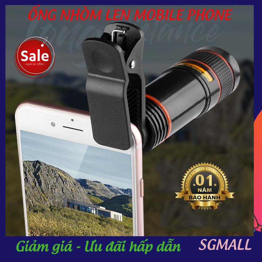 Ống Nhòm Lens Ngắm Xa Cho Điện Thoại - Thiết Kế Nhỏ Gọn, Zoom Quang Học 12 Lần, Hình Ảnh Rõ Nét, Chân Thực - Ống Nhòm Lens Cho Điện Thoại Ip, Ống Nhòm Lens Cho Điện Thoại Máy Tính Bảng, Ống Nhòm Cao Cấp - Sgmall