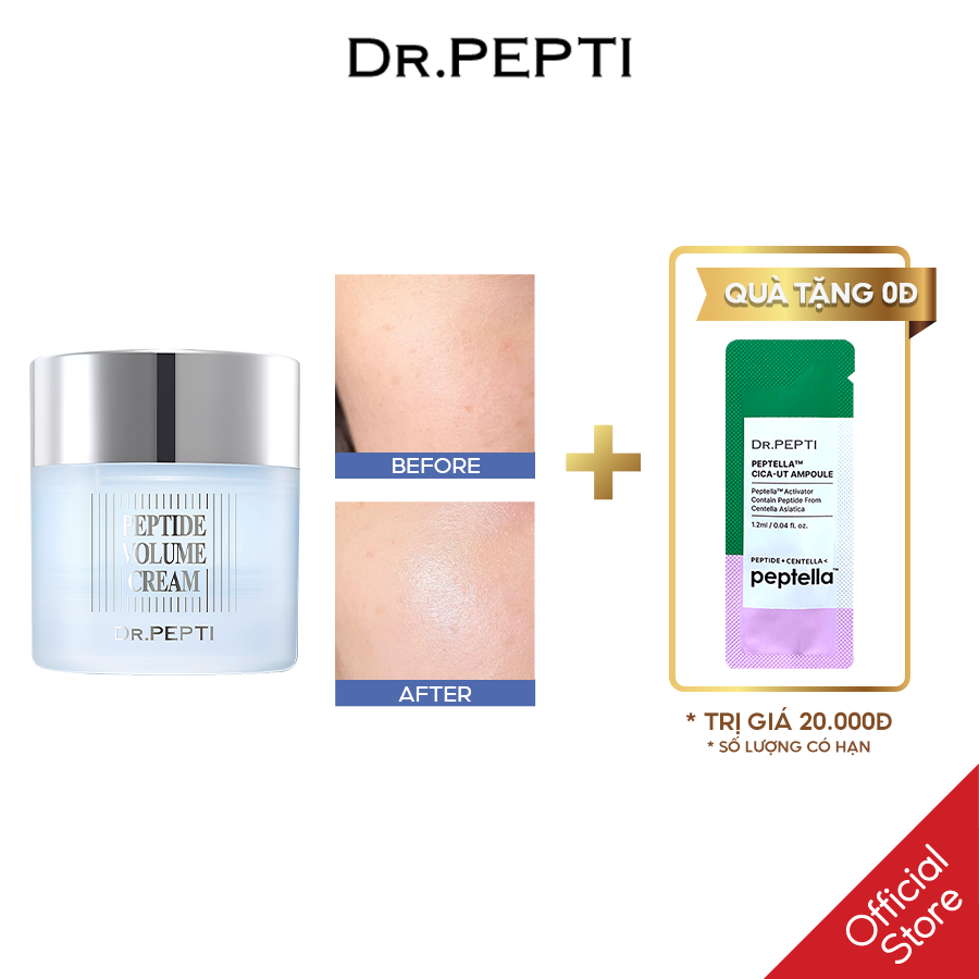 Kem dưỡng tế bào gốc dưỡng ẩm sâu, ngừa lão hóa, phục hồi da căng bóng dr. pepti pepti volume cream