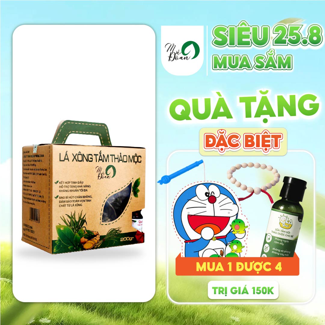 Lá xông sản phụ sau sinh Mệ Đoan combo 2 gói 200g, lá xông thảo dược giải cảm, thư giản thoải mái tinh thần