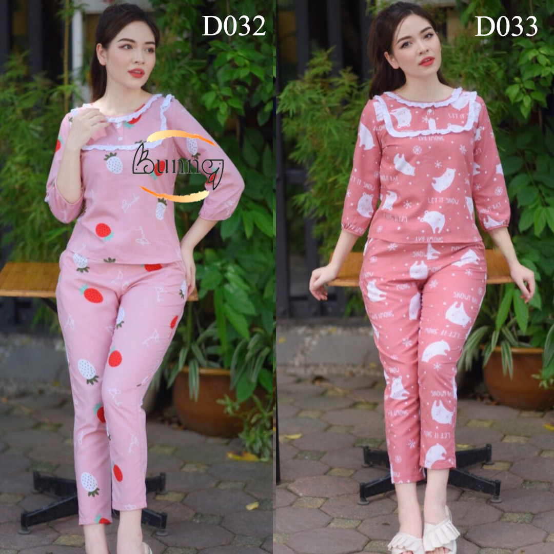 Đồ bộ mặc nhà, Đồ bộ nữ mặc nhà chất kate thái mềm mịn fom dáng chuẩn