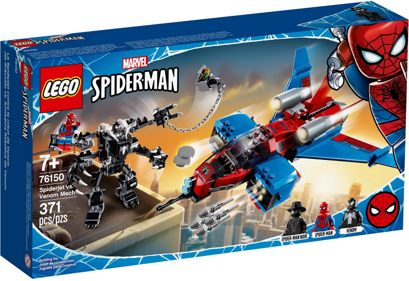 Lego Super Heroes 76150 - Spiderjet vs. Venom Mech - Bộ xếp hình Lego Máy bay nhện đối đầu rô bốt Venom