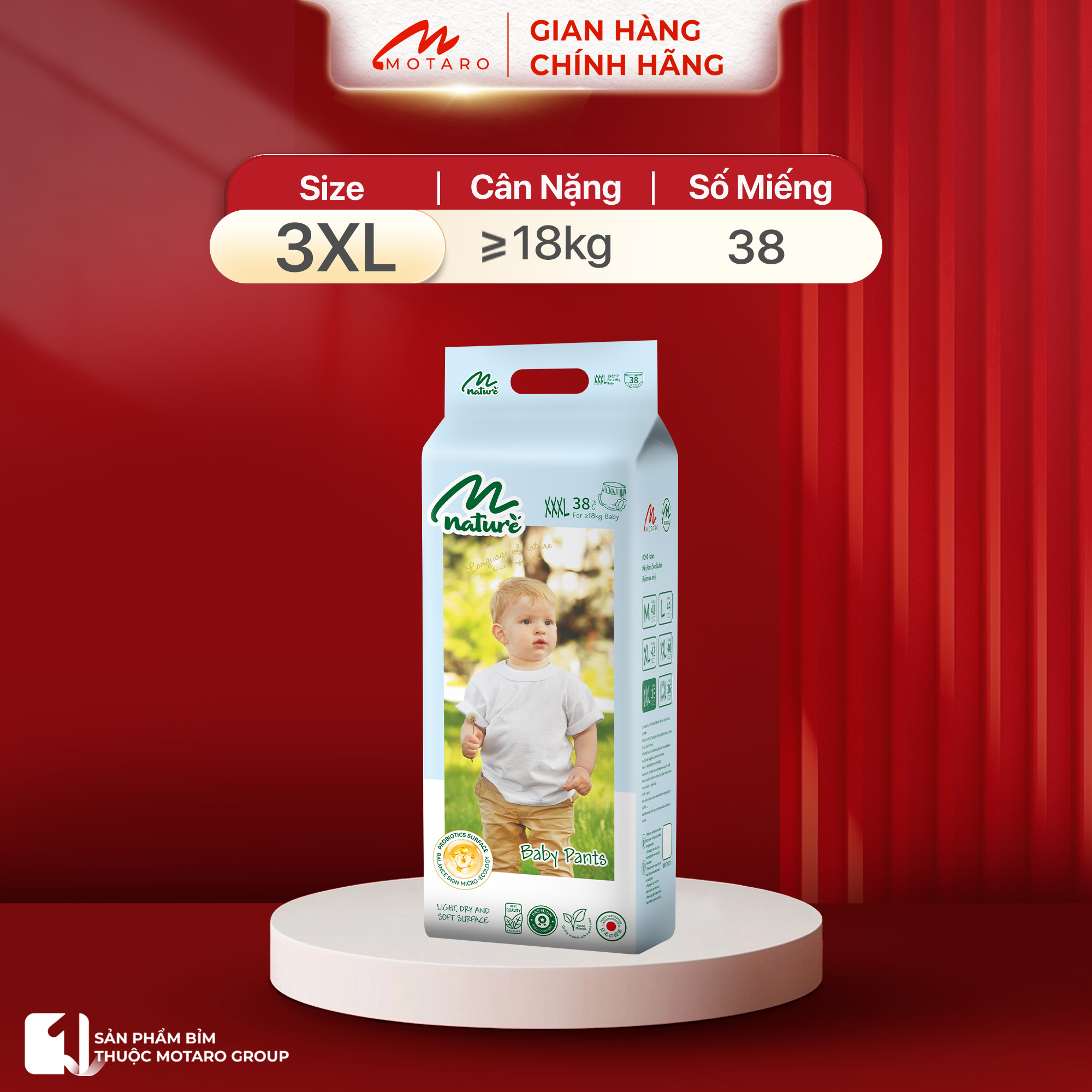 Combo of 2 Packs of Genuine Momo Diamond Nature Diapers/Diapers, Soft and Safe for Babies - 7