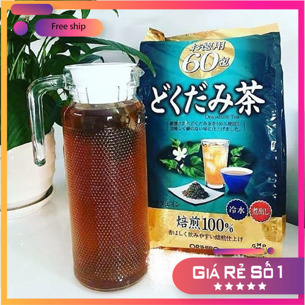 Trà orihiro diếp cá nhật bản 60 gói chính hãng chống lão hóa , giảm mụn , đẹp da