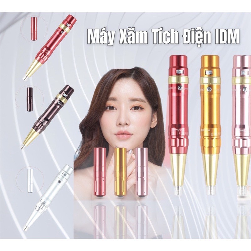Máy tích điện idm dùng trong phun xăm thẩm mỹ chuyên đi môi mày siêu êm