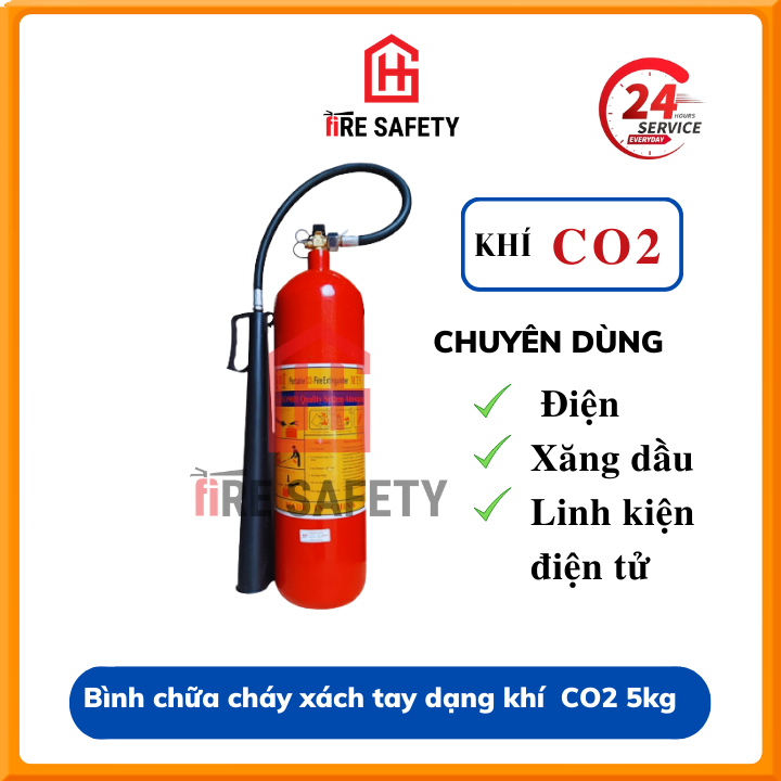 Bình cứu hỏa , bình chữa cháy dạng khí C02 5kg MT5