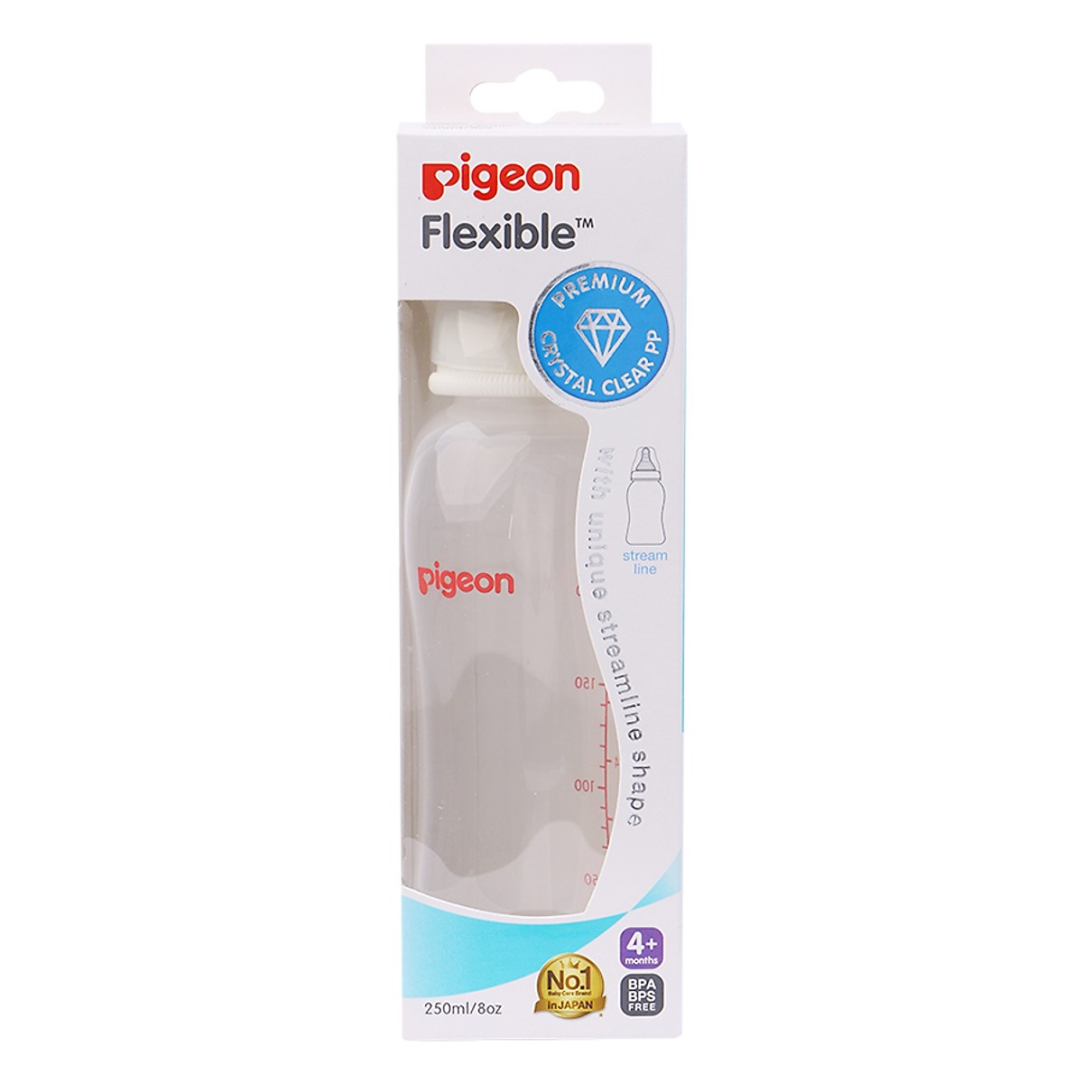 Bình sữa pp streamline pigeon 250ml - tặng 01 móc chịu lực 3d ngẫu nhiên
