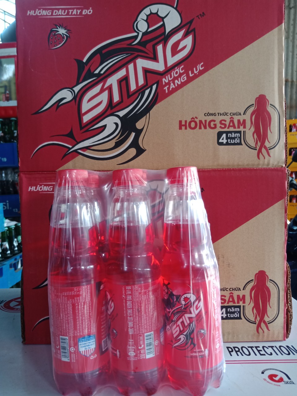 Sản phẩm 1 lốc 6 chai sting dâu