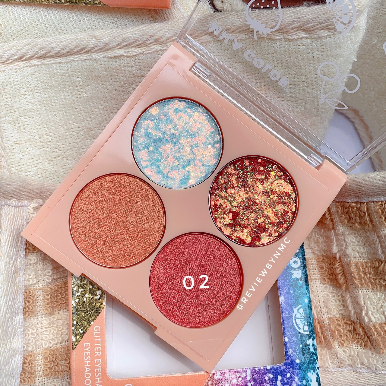 Nhũ mắt kim tuyến 4 ô Glitter Mila Color cực hot hit
