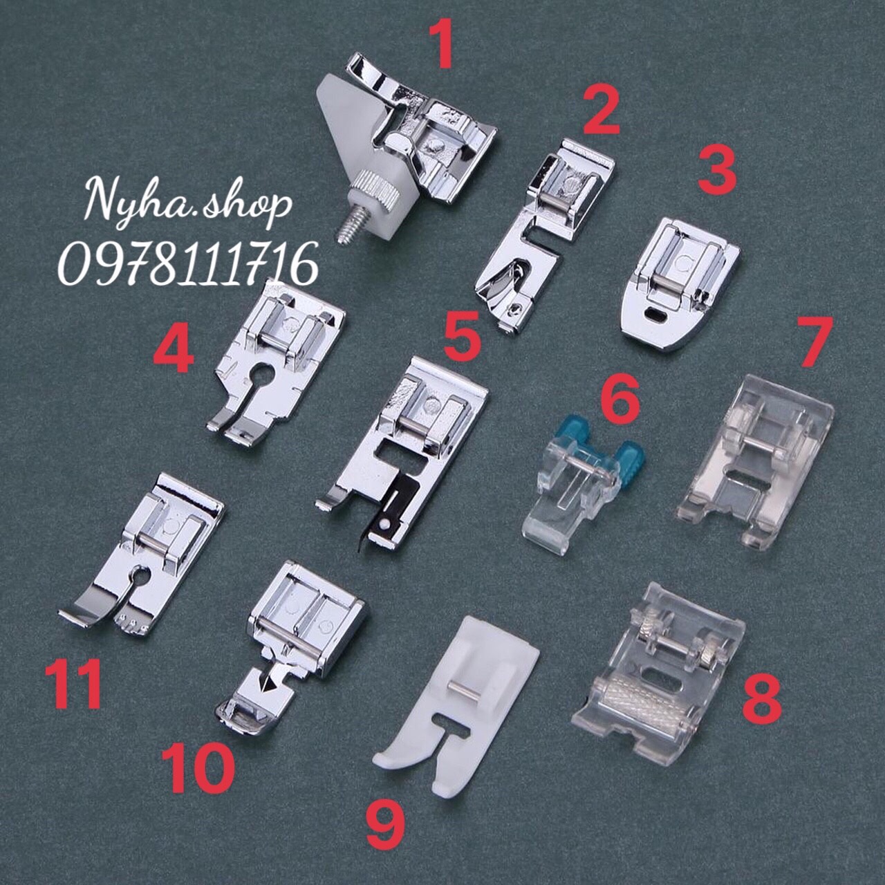 Set 11 chân vịt siêu xinh cho máy gia đình
