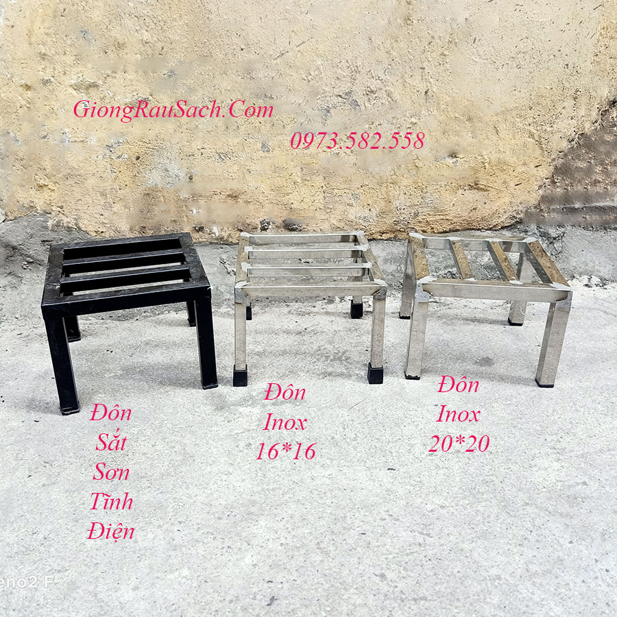 Đôn cây cảnh đôn sắt kê chậu cây cảnh chắc chắn, Inox hay sơn tĩnh điện bền, dễ dọn dẹp
