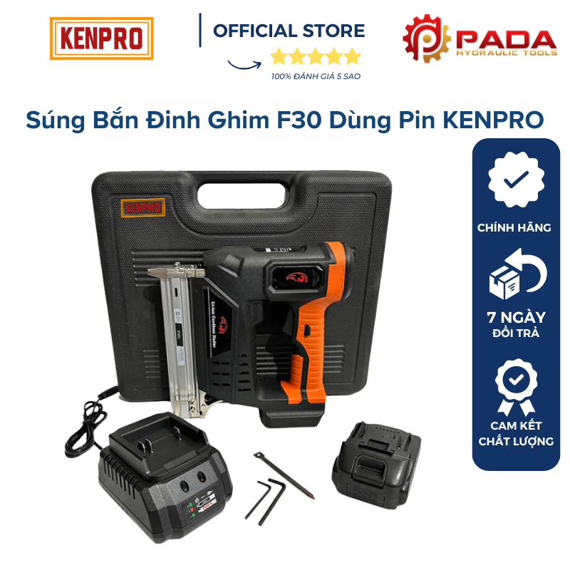 Súng bắn đinh ghim f30 dùng pin kenpro