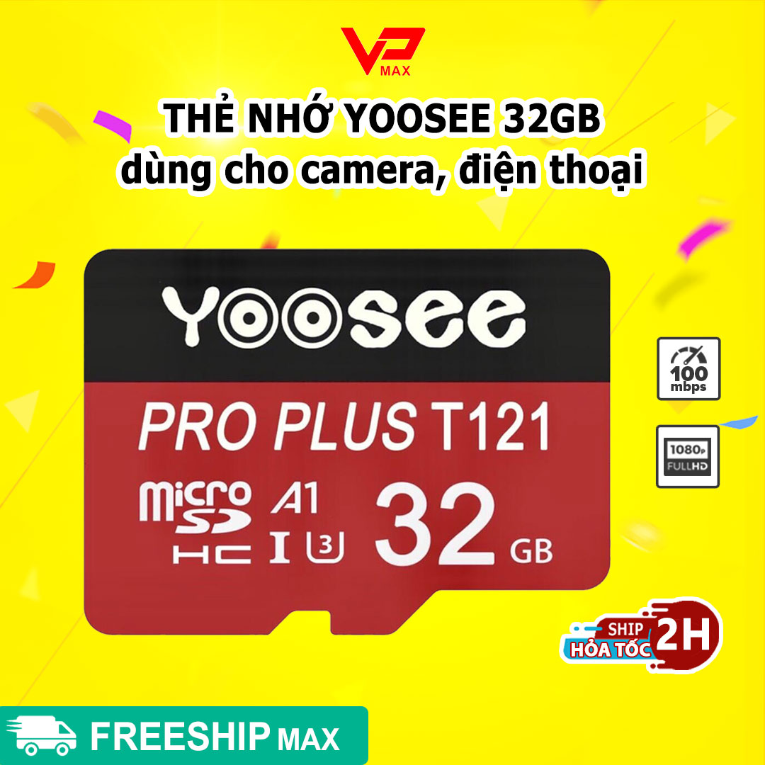 Thẻ nhớ Micro HC Yoosee 32Gb 64GB class 10 tốc độ cao 100Mb/s dùng cho camera điện thoại