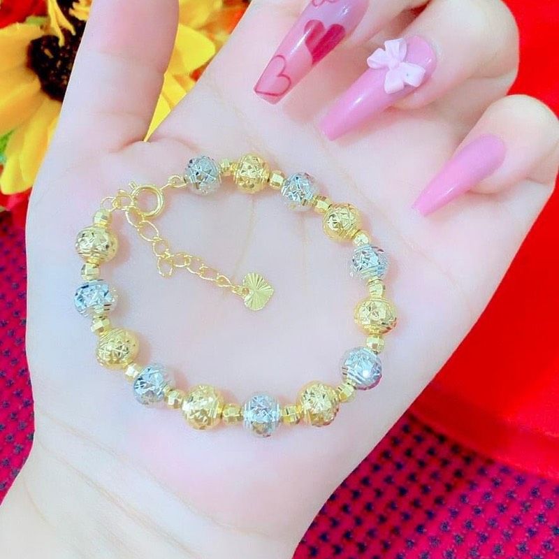 Lắc tay bi mạ vàng cá tính