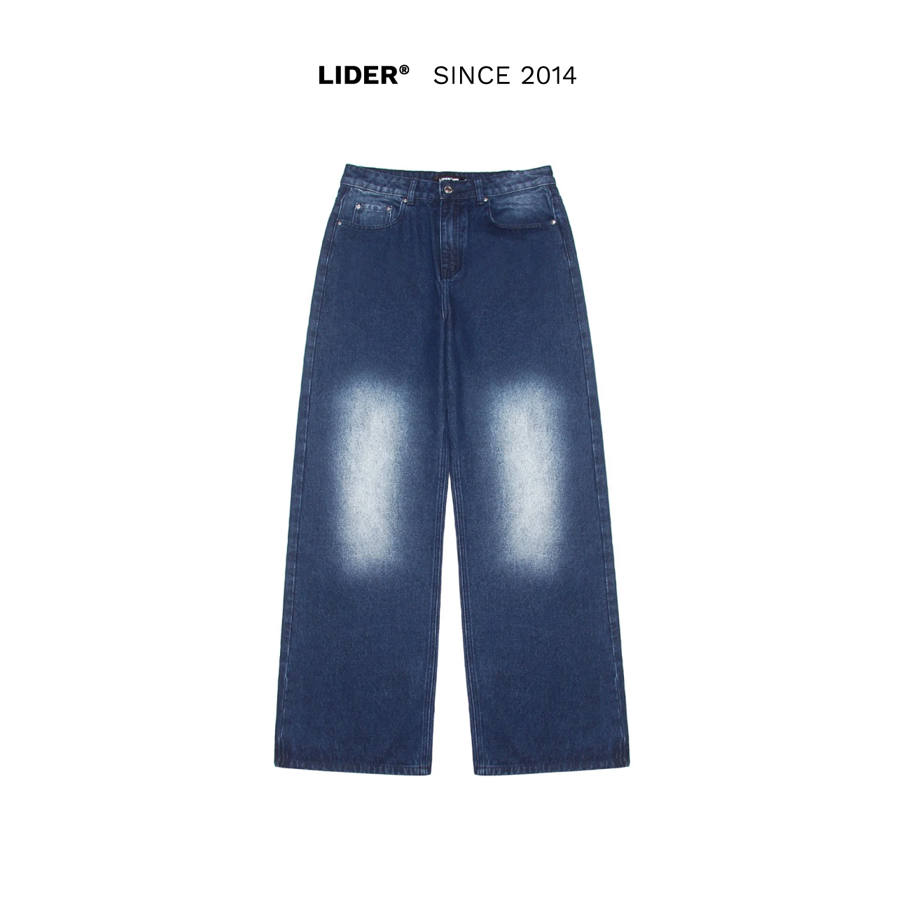 Indigo low-rise jeans