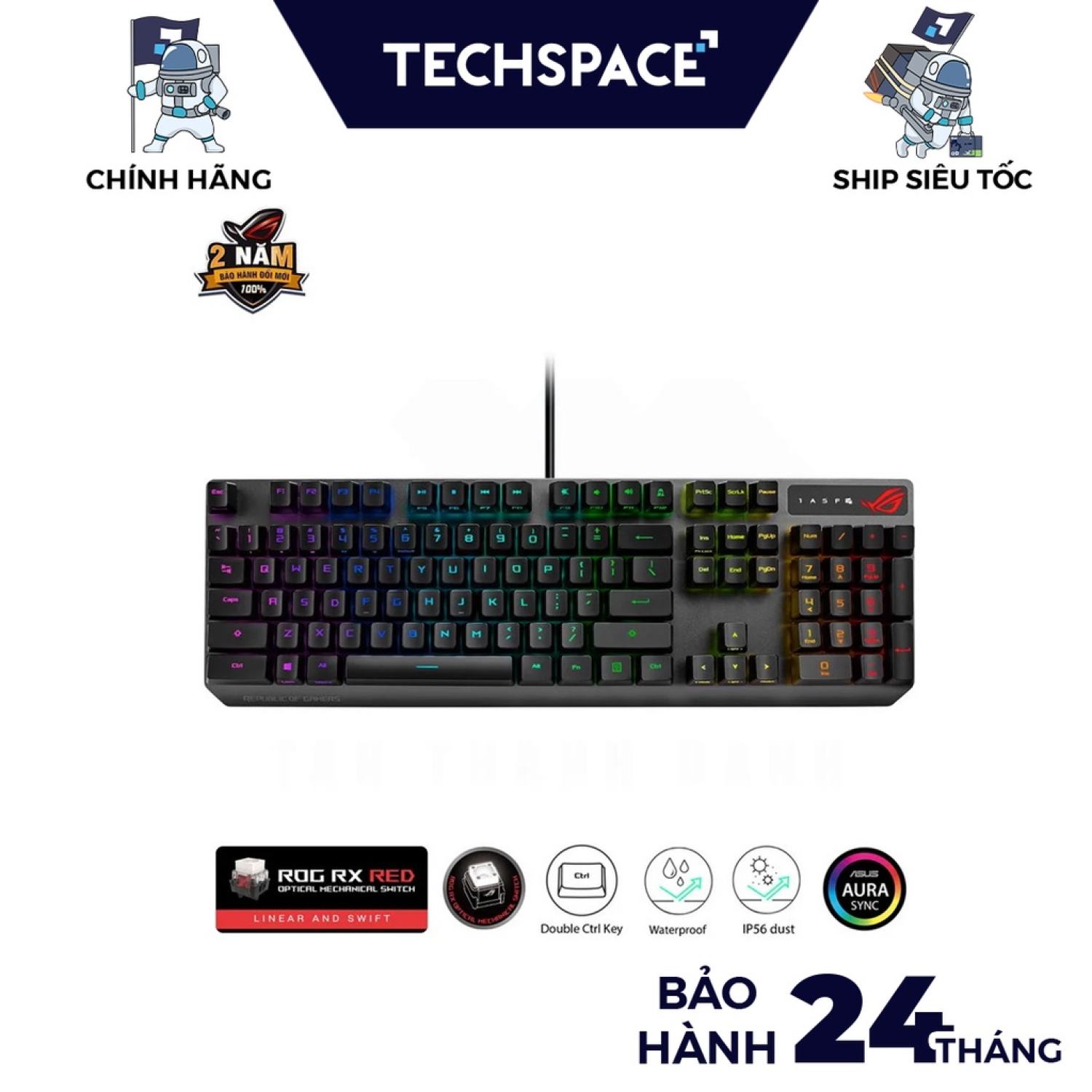 Bàn phím asus rog strix scope rx pbt 2022 -bảo hành 24 tháng