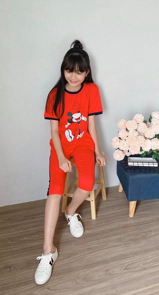 [HCM]Set 2 Bộ thun tay đùi quần lủng cho bé gái size đại từ 22-40kg.size 8-12. Màu ngẫu nhiên