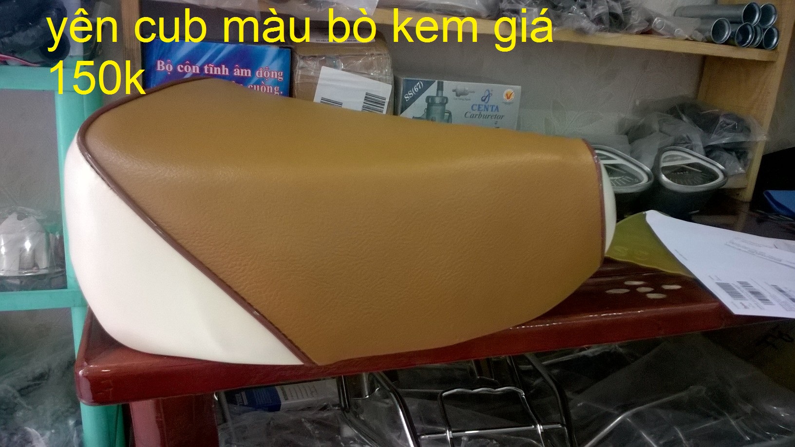 Cub 78: yên trước màu bò kem cho anh em dọn xe cub 78