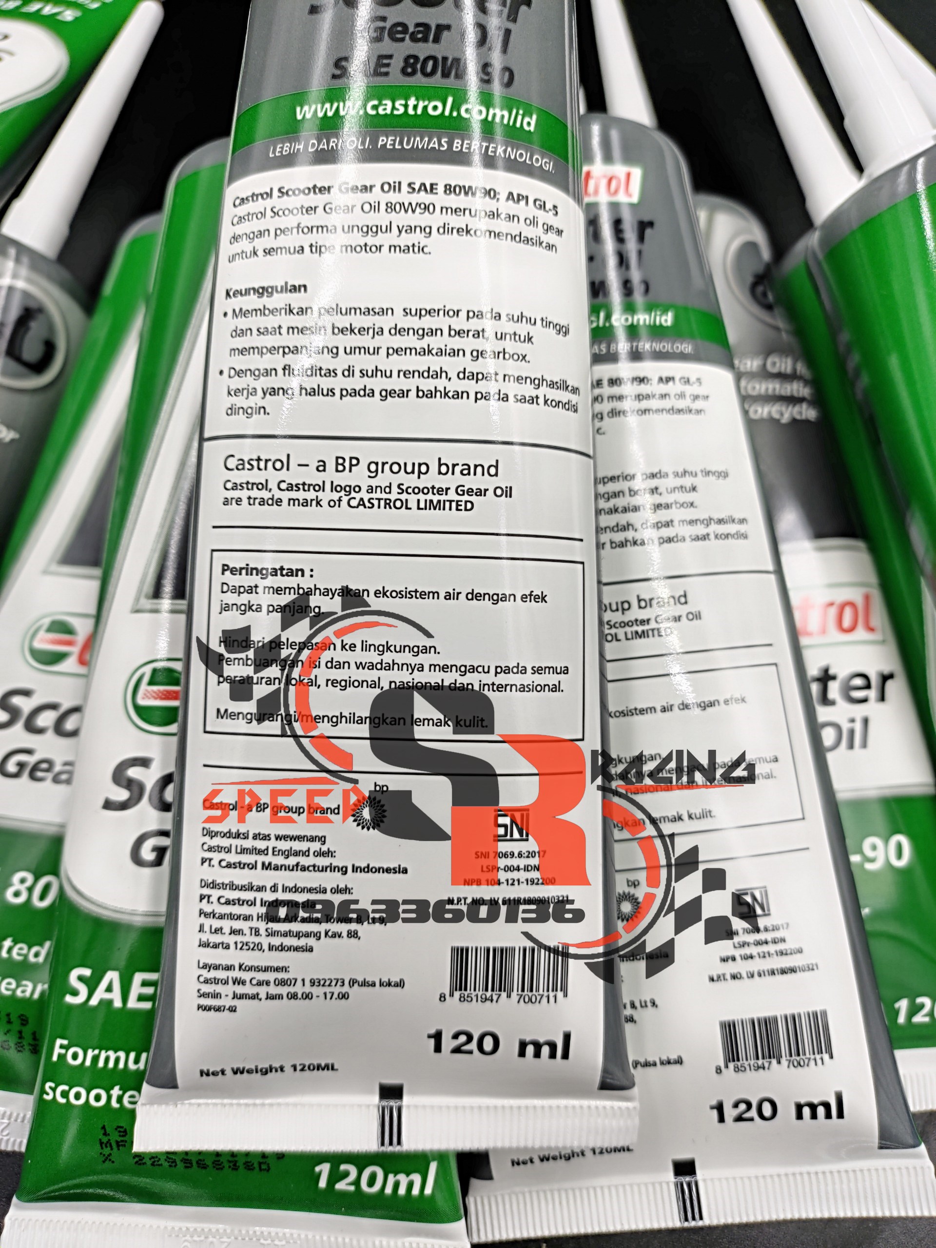 [HCM]Tuýp dầu hộp số Castrol 120ml SAE: 80w-90 Indonesia