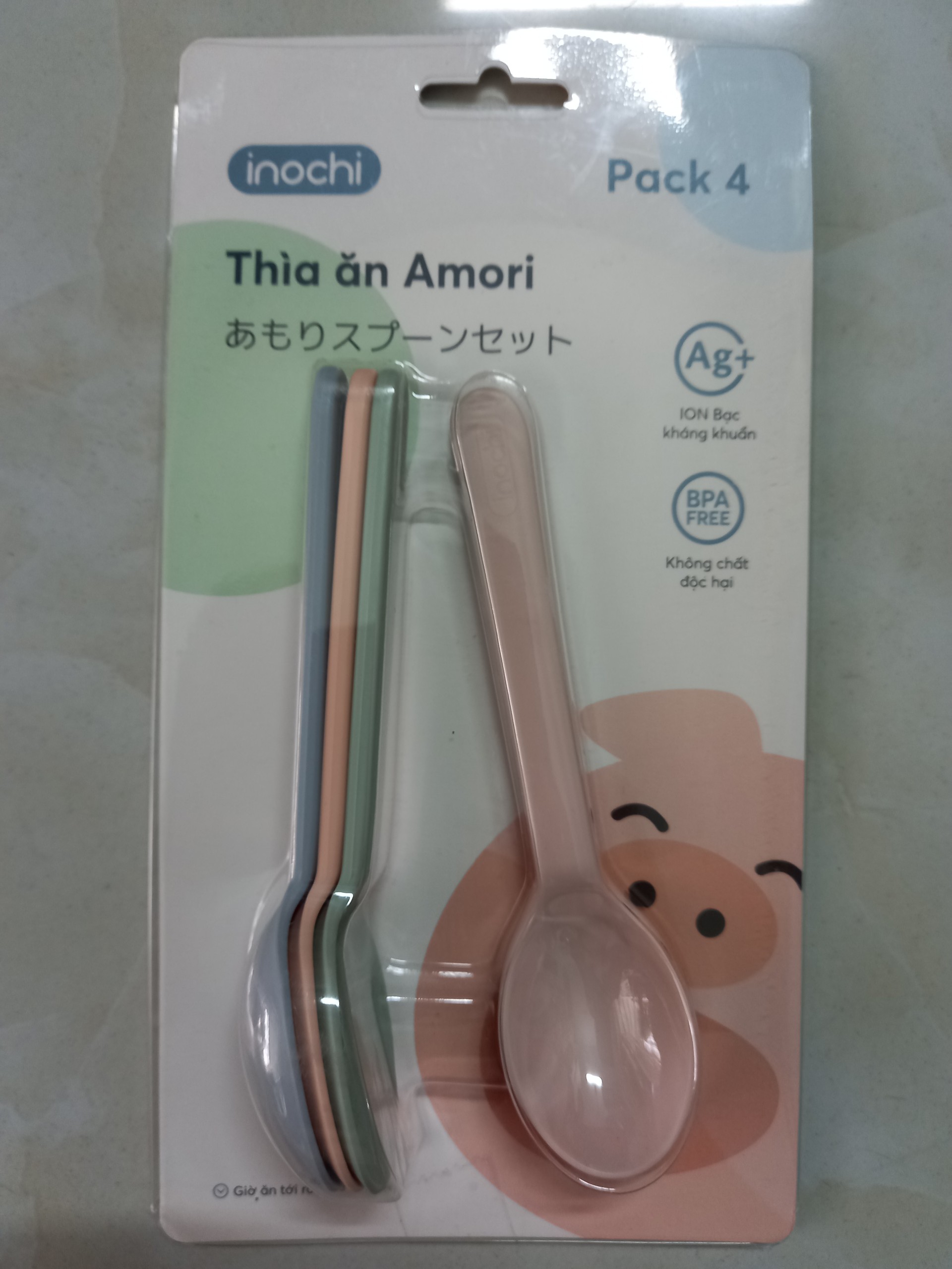 Bộ 04 thìa ăn dặm bộ 4 muỗng canh muỗng caphe chịu nhiệt cao