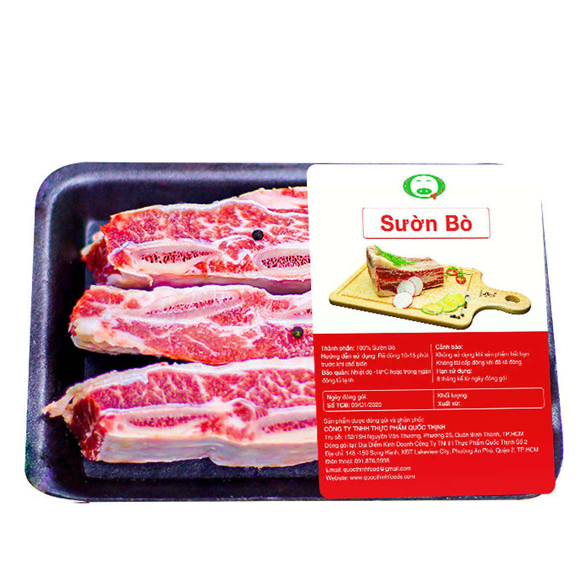 [Chỉ Giao HCM] - Sườn Bò Úc 500g - AUS Beef Short Rib - Giao Sêu Tốc HCM - Thịt Nhập Khẩu Quoc Thinh Foods