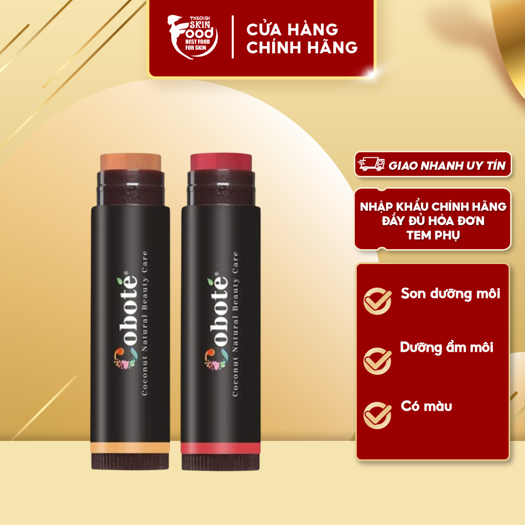Son Dưỡng Môi Có Màu COBOTÉ Dưỡng Ẩm, Làm Mềm Môi Natural Tinted Lip Balm 5g ThegioiSkinfood