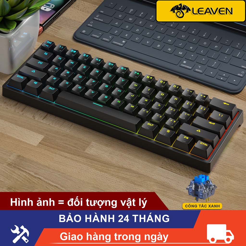 Bàn phím cơ rgb led K550 LEAVEN Giao hàng 24 giờ 87 phím Bàn phím máy tính